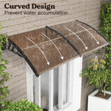 ZNTS Outdoor Overhang Awning for Sunlight Rain Snow Wind Protection 82845059