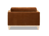 Pasadena 36" Wide Modern Farmhouse Accent Arm Chair, Burnt Orange Performance Velvet B2719P385739