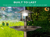 51*51*106cm Plastic Round Birdbath with Solar Light Bronze 28254494