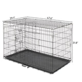 ZNTS 48" Pet Kennel Cat Dog Folding Steel Crate Animal Playpen Wire Metal 17814594