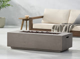 40" Outdoor 40,000 BTU Rectangular MgO Concrete Propane Fire Pit, Dark Grey 63492.00LGRY-40K