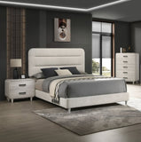 1pc Contemporary Style Two Drawers Nightstand Solid Wood Unique White Finish Bedroom Furniture B011P311879