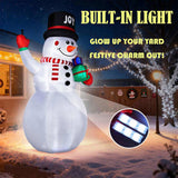 12FT Tall Lighted Christmas Inflatable Decoration, Inflatable Giant Snowman Holding Gift Boxes, 32797863