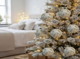 6PCS Set 3.9" Christmas Glass Ball Ornaments Hanging Decorations for Holiday Tree Party Baubles FBA 71096669