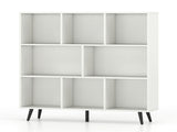 8 Cube Bookcase 3-Tier Modern Storage Organizer with 5 Metal Legs Bookshelves 93527657