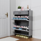 Shoe Storage Cabinet for Entryway, Free Standing Shoe Organizer with 2 Flip Drawers, Hidden Shoe W578124378