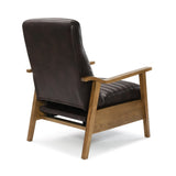 Asher Wood Arm Push Back Recliner - Burnished Brown B050P322580
