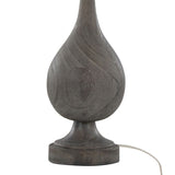 Cipolla Poly 29" Farmhouse Polyresin Table Lamp in Acid Griffin Wood Polyresin, Antique Soft Brass B202P224049