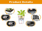 Set of 2 Faux Rattan Tall Planters Outdoor Indoor Large Planters with Water Level Monitor Inner W3213P311467