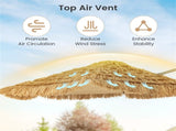 9.5ft Tropical-Style Outdoor Umbrella - 2-Tier Vented, Sun Protection, 36172303