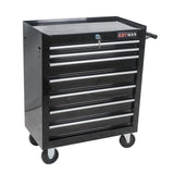 7 DRAWERS MULTIFUNCTIONAL TOOL CART WITH WHEELS-BLACK W1102107325