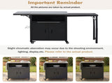 Foldable Outdoor Prep Station BBQ Cart Patio Dining Cart Foldable Outdoor Kitchen Island Grill Cart N719P407404B