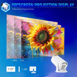 Mini Projector, Support 4K 1080P Portable Projector with Dual Band WIFI6 5G Wireless 5.2 Bluetooth 58964004