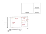 Nome Medicine Cabinet with Interior Storage Compartments, White B097P474278