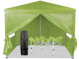 6.5X6.5FT Two Doors & Two Windows Practical Waterproof Right-Angle Folding Tent Greenish-Gray 02742254