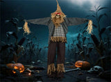 7ft Life-Size Animated Halloween Scarecrow - Sound-Activated 28912663
