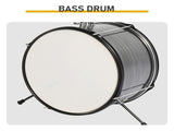 14" x 10" Kids 3-Drum, Poplar Wood Drum Kit with Brushed Gray Finish, Children's Beginner Drum 49485042