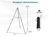 6 Pack Metal Tripod Display Easels with Carry Bags, Adjustable Height Art Easel Stands for Wedding 65676190