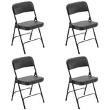 4 Pack Metal Folding Chairs with Padded Seat and Back, for Home and Office, Indoor and Outdoor 66232758