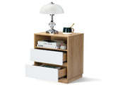 White Oak color, P2 particleboard with linen-textured melamine finish, drawers with beveled edges, 62963235