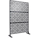 Outdoor & Indoor Privacy Metal Privacy 76" H48" W, Freestanding Decorative Privacy W465P193211