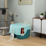 ZNTS Fully Enclosed Cat Litter Box/Cat Litter Box 12157906