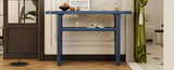 ZNTS TREXM Elegant Minimalist Console Table with Rounded Edges and Sturdy Shelf Design for Entryway, N715P195554M