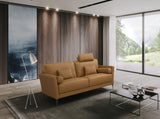 Tussio Saddle Tan Leather Loveseat W/5 Pillows B2726P457658