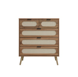 5 Drawer Cabinet, Accent Storage Cabinet, Suitable for Living Room, Bedroom, Dining Room, Study W688137513
