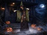 74" Animated Forest Witch Halloween Decoration with Moving Head & Swinging Arms, Dual Mode Control 63609628
