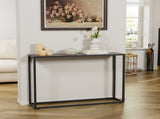 Narrow console table, high-end edge wrapped foyer table, entrance, industrial corridor table, living W578P357536