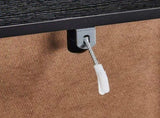 Handleless Grille-Finished 3-Drawer Bedside Table P2 Particleboard MDF & Melamine Veneer 57853983