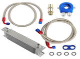 Oil Cooler Filter Relocation Kit Fit fit for Universal 13 Row AN-10 Engine Sliver 50287223