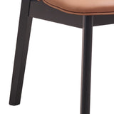 Camel Polish and Black Padded Side Chair B062P209252