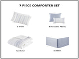 6 Piece Cotton Jacquard Oversized Comforter Set-King B035P280378