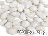 38 lbs White River Rocks, 2-3 inch Polished Pebbles - Decorative White Stones for Indoor/Outdoor 34535214