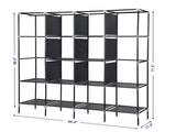 67" Clothes Closet Portable Wardrobe Clothes Storage Rack 12 Shelves 4 Side Pockets Gray 63742682