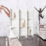 ZNTS Room Divider with Shelves, 6 Panel Room Dividers and Folding Privacy Screens, Partition Room Divider 54497191