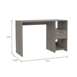 Omma Computer Desk, One Drawer, Two Shelves B070P188826