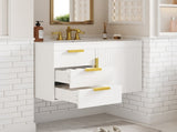 30" Wall Mounted Bathroom Cabinet with Ceramic Basin Sink, Bathroom Cabinet with Soft-Closing Door N710P324096K