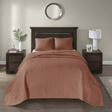 3 Piece Reversible Quilt Set Clay Red King/Cal King B035P266676