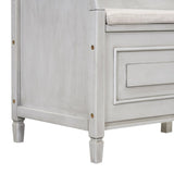 Rustic Style Solid wood Entryway Multifunctional Storage Bench with Safety Hinge 76985453