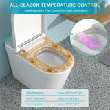 ZNTS Smart Toilet with Bidet Built in, Auto Open & Close, Elongated Heated seat, Foot Sensor Flush, LED W1243P203359