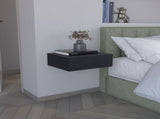 Floating Nightstand 5"H, Modern Wall-Mounted Bedside Shelf with Drawer, Black B097P167436