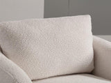 30.3"W Boucle Upholstered Swivel Accent Barrel Chair and Comfy Round Accent Single Sofa Chair, 360 W3188P400931