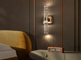 Contemporary Crystal Wall Light, Gold Plating Finish with Bubble Crystal, 2-Light Sconce for W1340P225797
