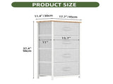 4 Drawer Dresser Fabric Chest of Drawers Furniture Storage Organizer for Living Room,,Hallway, Light 16841508