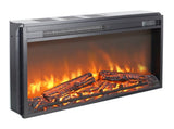 26 inch electric fireplace insert, ultra thin heater log set & realistic flame, remote control W1769103309