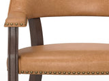 Gorman Dining and Game Chair in Walnut with Saddle Faux Leather B050P412223