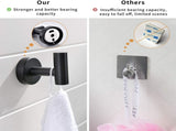 4-Pieces Matte Black Bathroom Accessories Stainless Steel Bathroom Hardware Bath Towel Bar W1932P156243